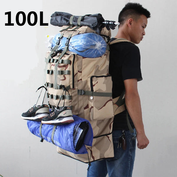 100L Waterproof Travel Backpack