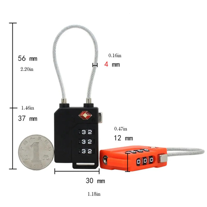 3 Digit Password Padlock