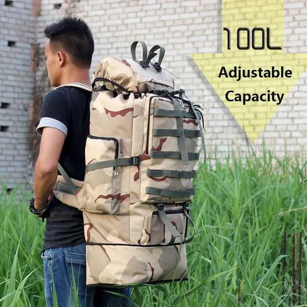 100L Waterproof Travel Backpack