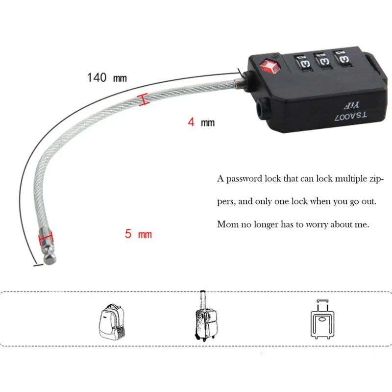 3 Digit Password Padlock