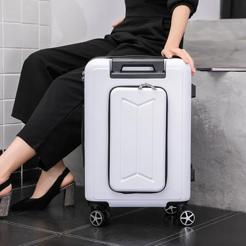 24 Inch Rolling Luggage with Front Pocket