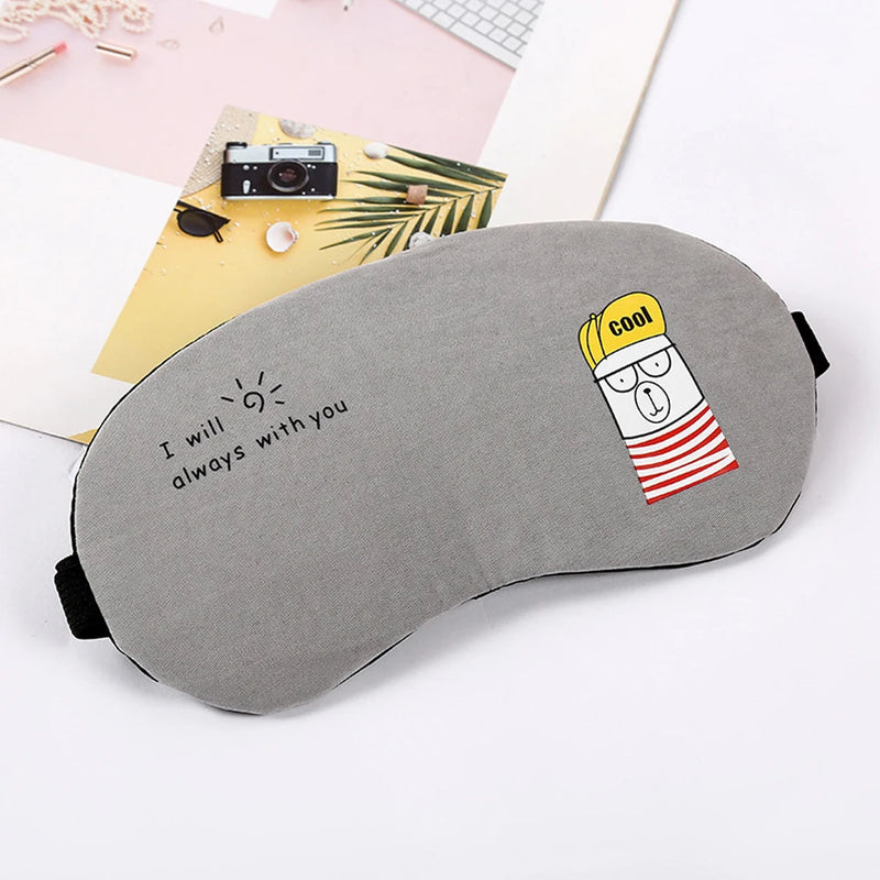 1PCS Sleeping Eye Mask Cotton Soft Sleep Aid Travel Rest Eye Shade Cover Blindfold Unisex Women Men 13 Styles Optinal