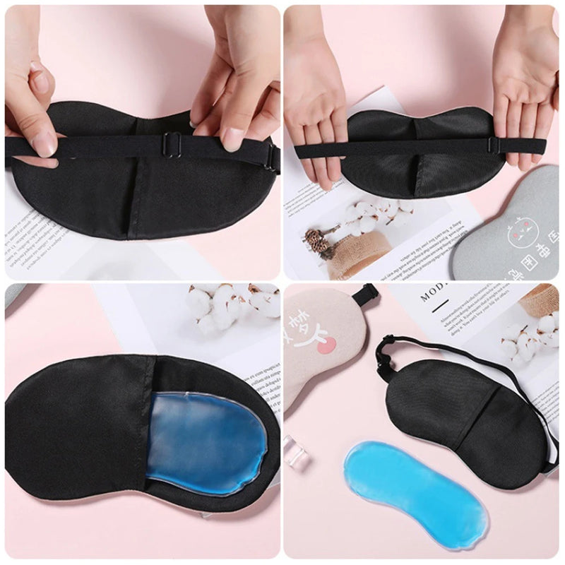 1PCS Sleeping Eye Mask Cotton Soft Sleep Aid Travel Rest Eye Shade Cover Blindfold Unisex Women Men 13 Styles Optinal